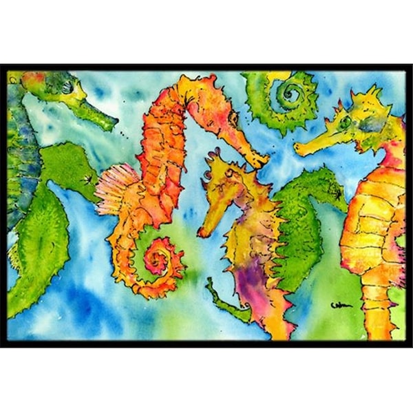 Carolines Treasures Carolines Treasures 8546-MAT Seahorse Indoor Or Outdoor Mat - 18 x 27 in. 8546-MAT - main